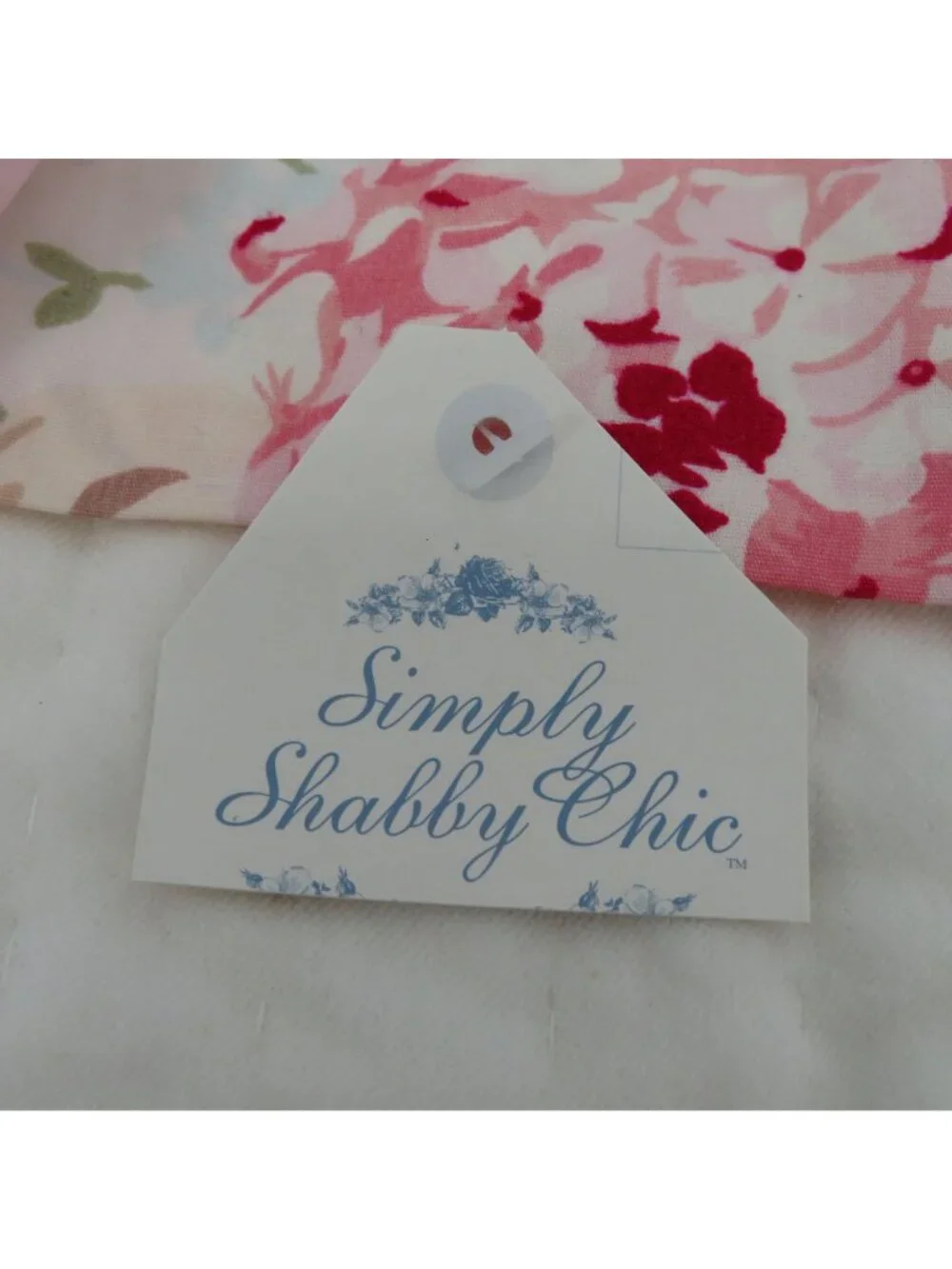 Simply Shabby Chic Pair of 2 Pink Floral Ruffle Christmas Stockings Holiday Xmas